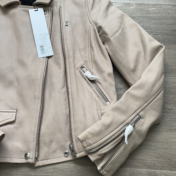 Iro Asheville leather jacket in dark beige - Picture 4 of 8